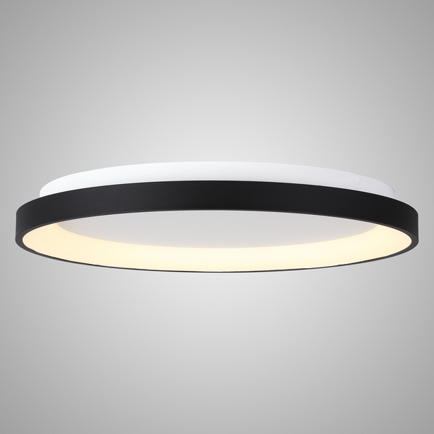 Mantra Niseko Black Extra Large Round Flush LED Ceiling Light - 3000K