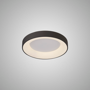 Mantra Niseko Black Small Round Flush LED Ceiling Light - 3000K
