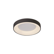 Mantra Niseko Black Small Round Flush LED Ceiling Light - 3000K