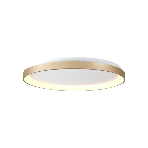 Mantra Niseko Gold Large Round Flush LED Ceiling Light - 3000K