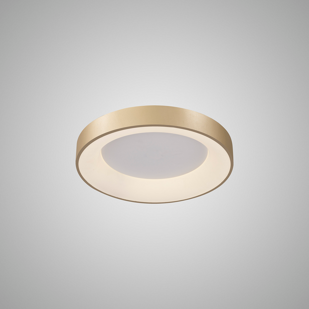 Mantra Niseko Gold Small Round Flush LED Ceiling Light - 3000K