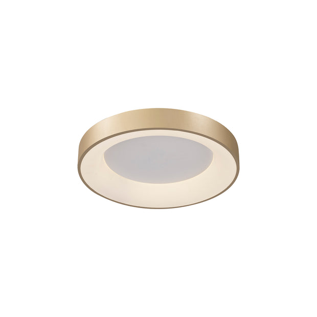 Mantra Niseko Gold Small Round Flush LED Ceiling Light - 3000K