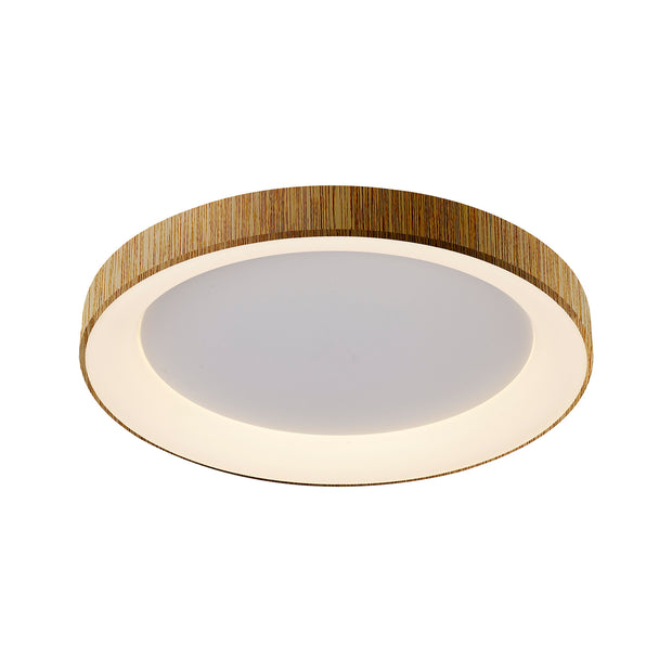 Mantra Niseko Wood Medium Round Flush LED Ceiling Light - 3000K