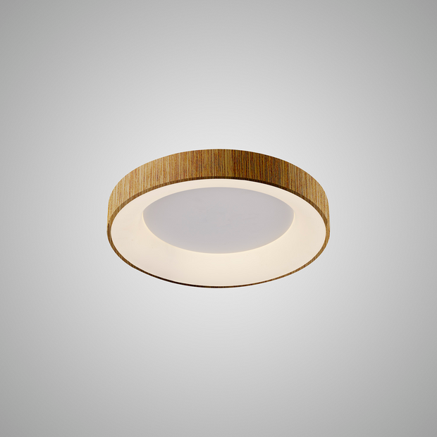 Mantra Niseko Wood Small Round Flush LED Ceiling Light - 3000K
