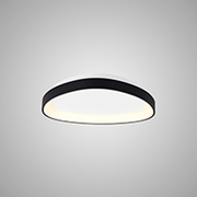 Mantra Niseko Black Small Triangular Flush LED Ceiling Light - 3000K