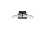 Mantra Orion Small LED Round Flush Ceiling Light Black With White - 3000K