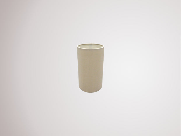 Deco Serena D0312 12cm Nude Beige Faux Silk Fabric Cylinder Shade With Moonlight Inner