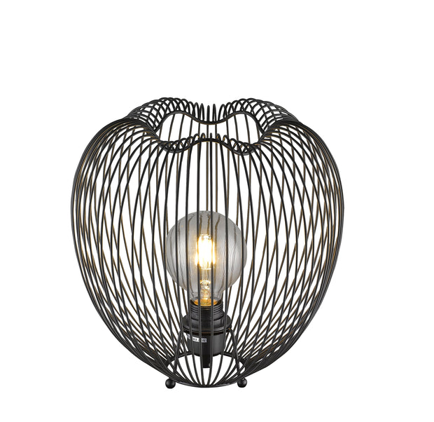 Stylish Lighting Wrenbury Matt Black Cage Table Lamp