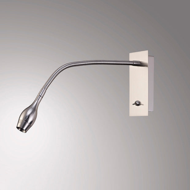 Deco Winslow D0206 Satin Nickel LED Flexible Wall Light - 3000K